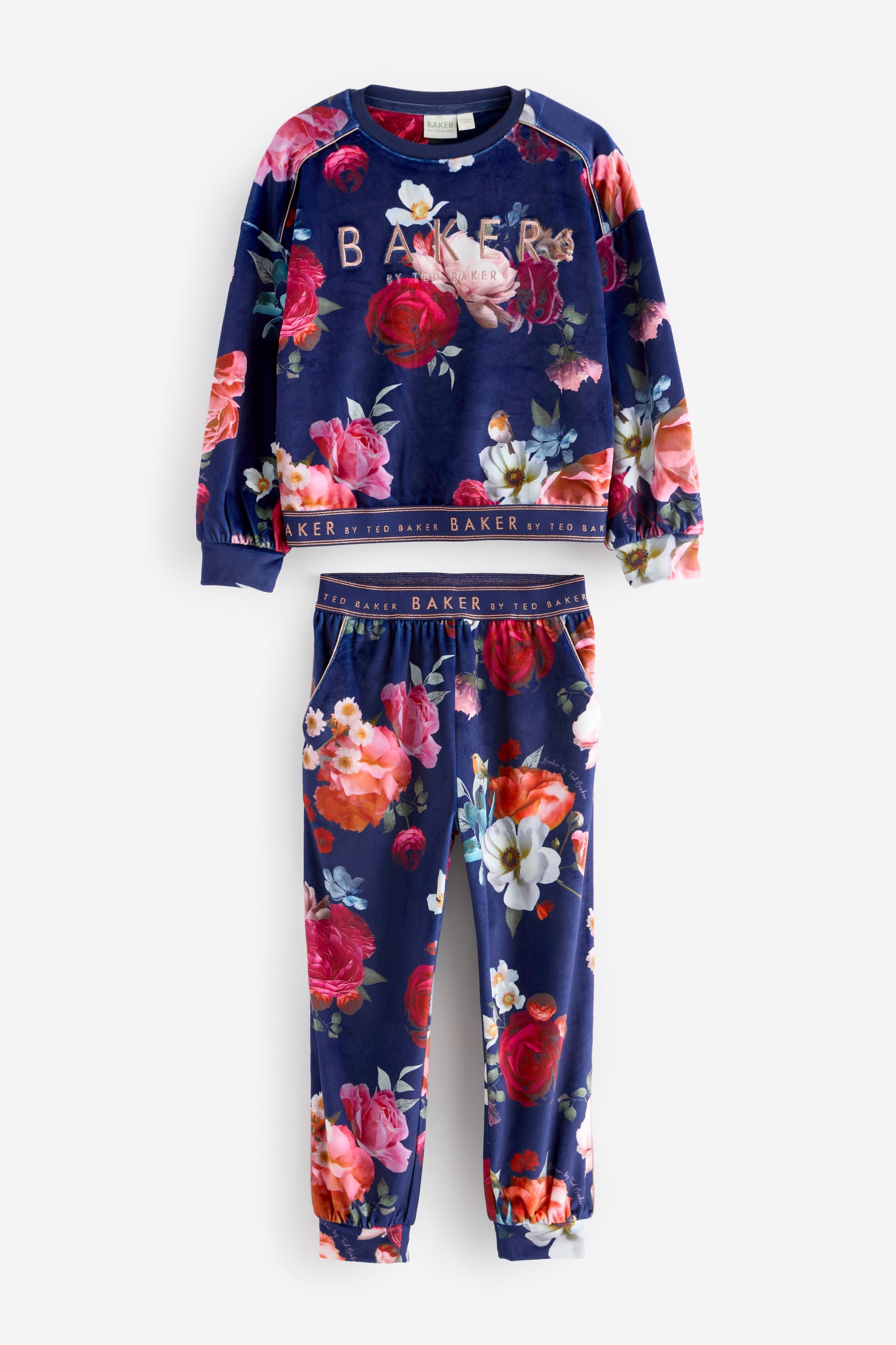 Buy Baker by Ted Baker Navy Floral Cosy Fleece Pyjamas Set from the Next UK online shop