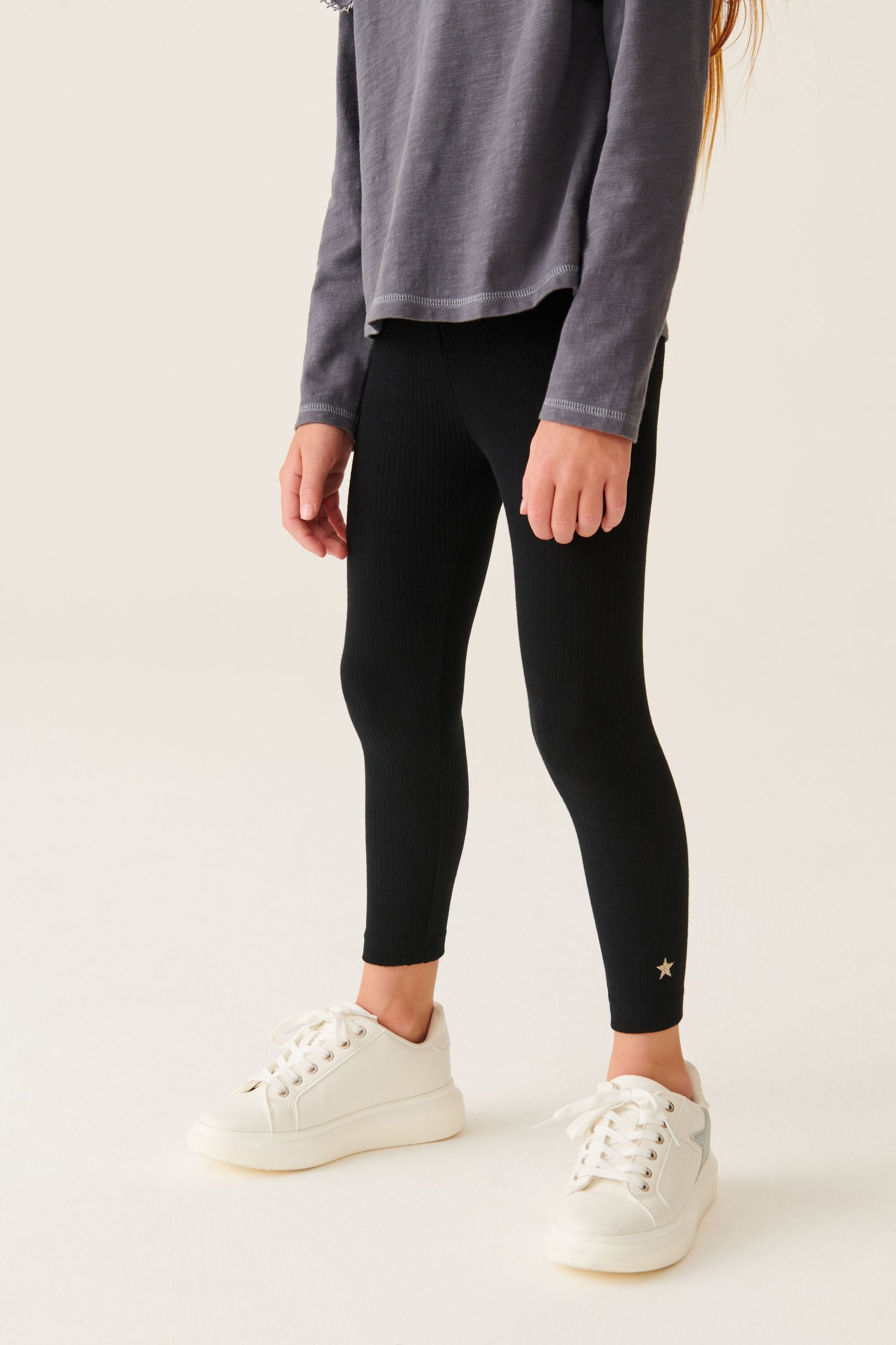 Buy Mint Velvet Black Rib Leggings from Next Luxembourg