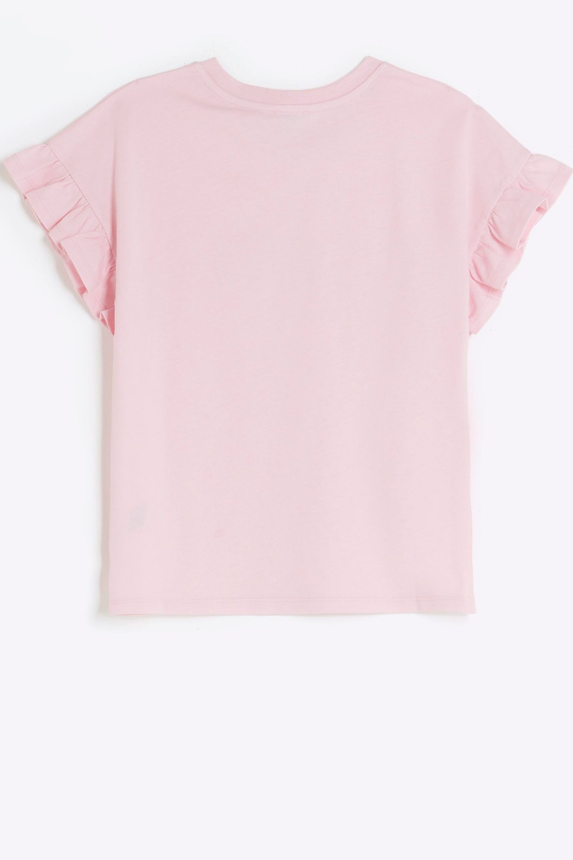 River Island Pink Girls Lovely Graphic T-Shirt - Image 3 of 5