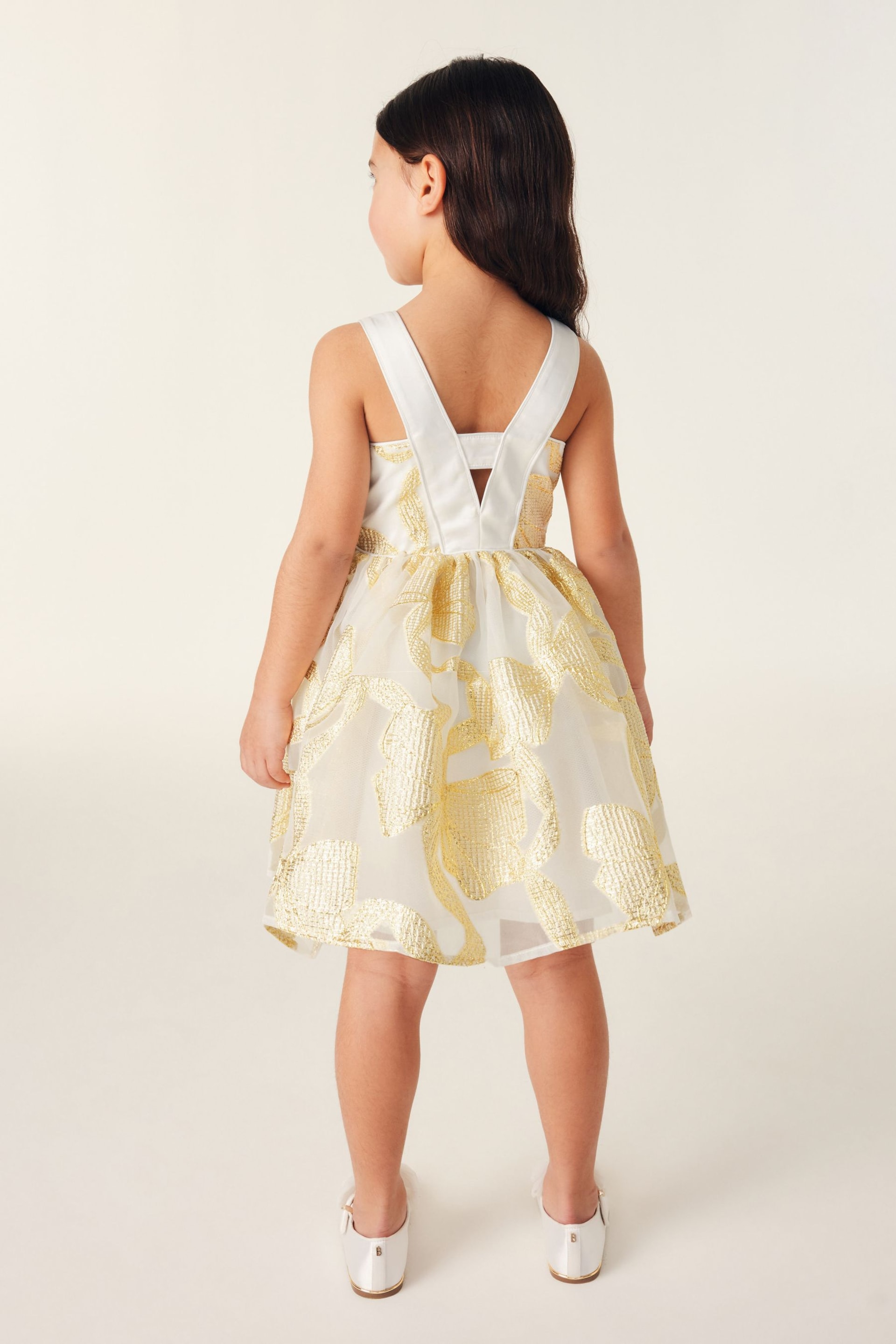 Baker by Ted Baker Sparkly Bow Jacquard Dress - Image 3 of 12