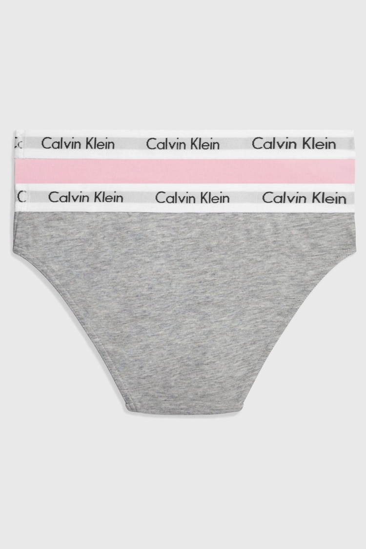 Calvin Klein Pink Modern Cotton Girls Bikini Underwears 2 Pack - Image 2 of 3