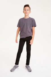 Black Denim Super Skinny Fit Mega Stretch Adjustable Waist Jeans (3-16yrs) - Image 1 of 6