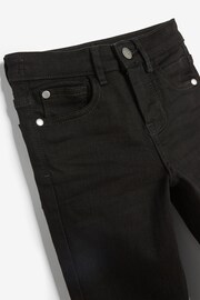 Black Denim Super Skinny Fit Mega Stretch Adjustable Waist Jeans (3-16yrs) - Image 6 of 6