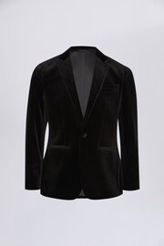 MOSS Regular Fit Velvet Black Jacket - Image 5 of 5