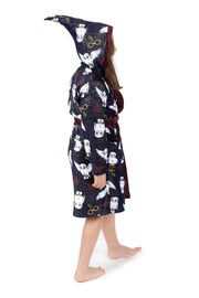 Vanilla Underground Blue Harry Potter Unisex Kids Fleece Dressing Gown Robe - Image 2 of 7