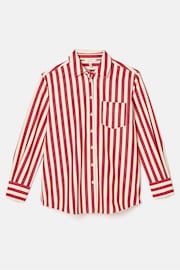 Joules Amilla Red & Cream Stripe Shirt - Image 6 of 6