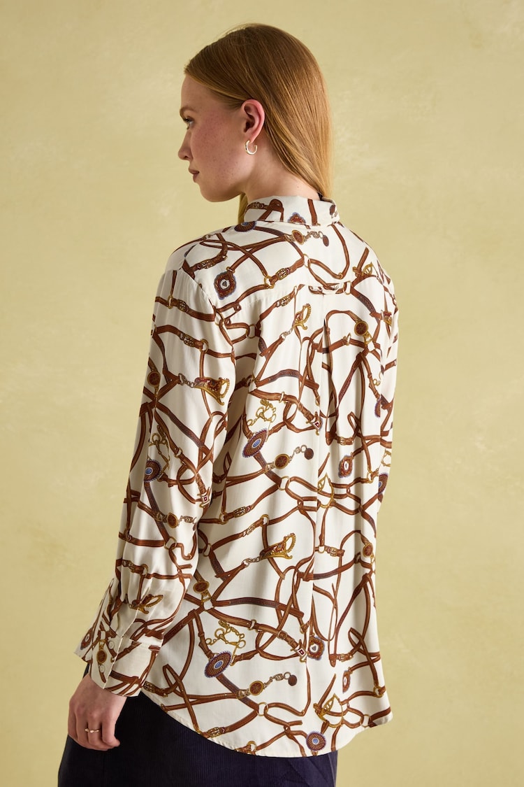 Joules Amilla Cream Multi Satin Shirt - Image 2 of 6