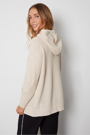 Threadbare Brown Hooded Knitted Jumper - Image 2 of 5