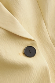 Yellow Asymmetric Oversized Tencel Blazer - Image 8 of 9