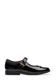 Clarks Black Patent Lock Magic Kids Shoes - Image 1 of 7