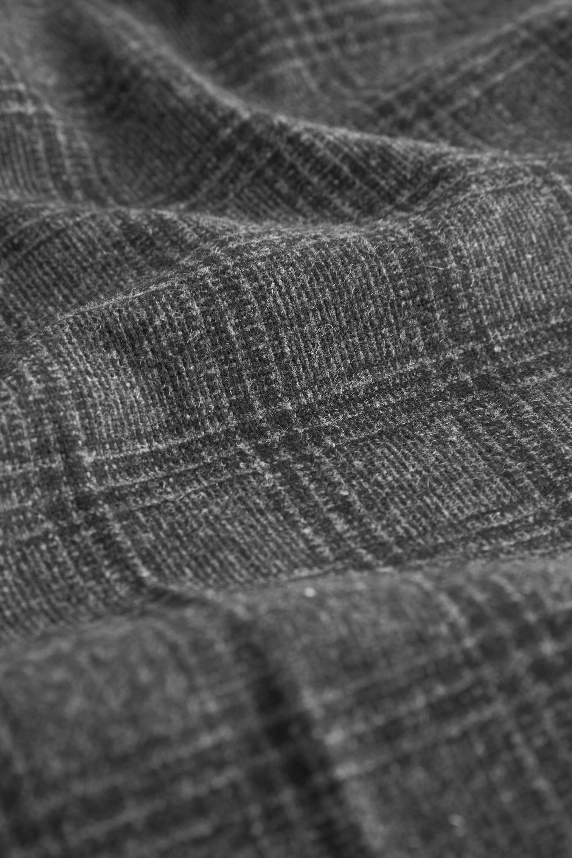Navy Blue Check Nova Fides Italian Fabric Trousers With Wool - Image 8 of 9