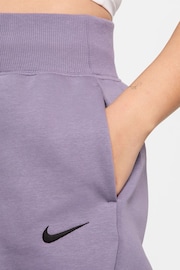 Nike Dark Purple Oversized Mini Swoosh Joggers - Image 4 of 9