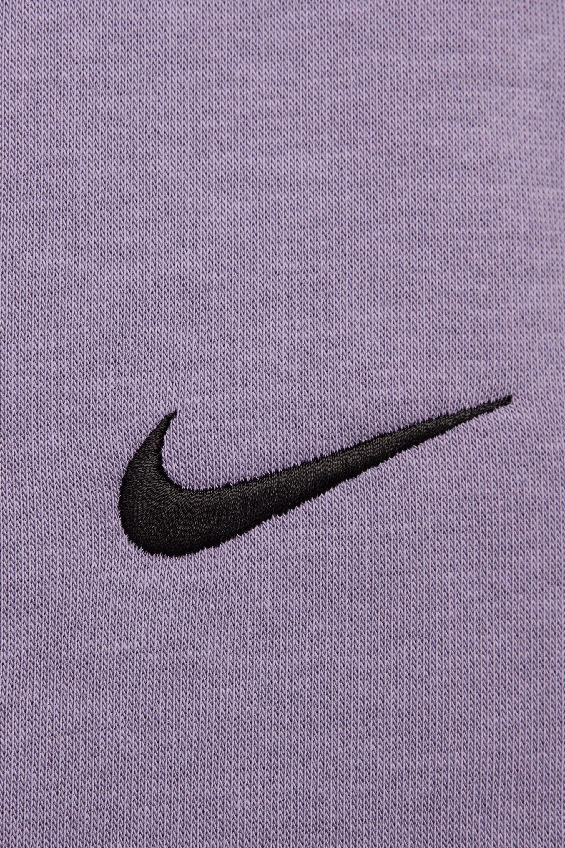 Nike Dark Purple Oversized Mini Swoosh Joggers - Image 6 of 9