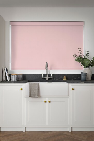 Blush Pink Echo Made to Measure Blackout Roller Blind
