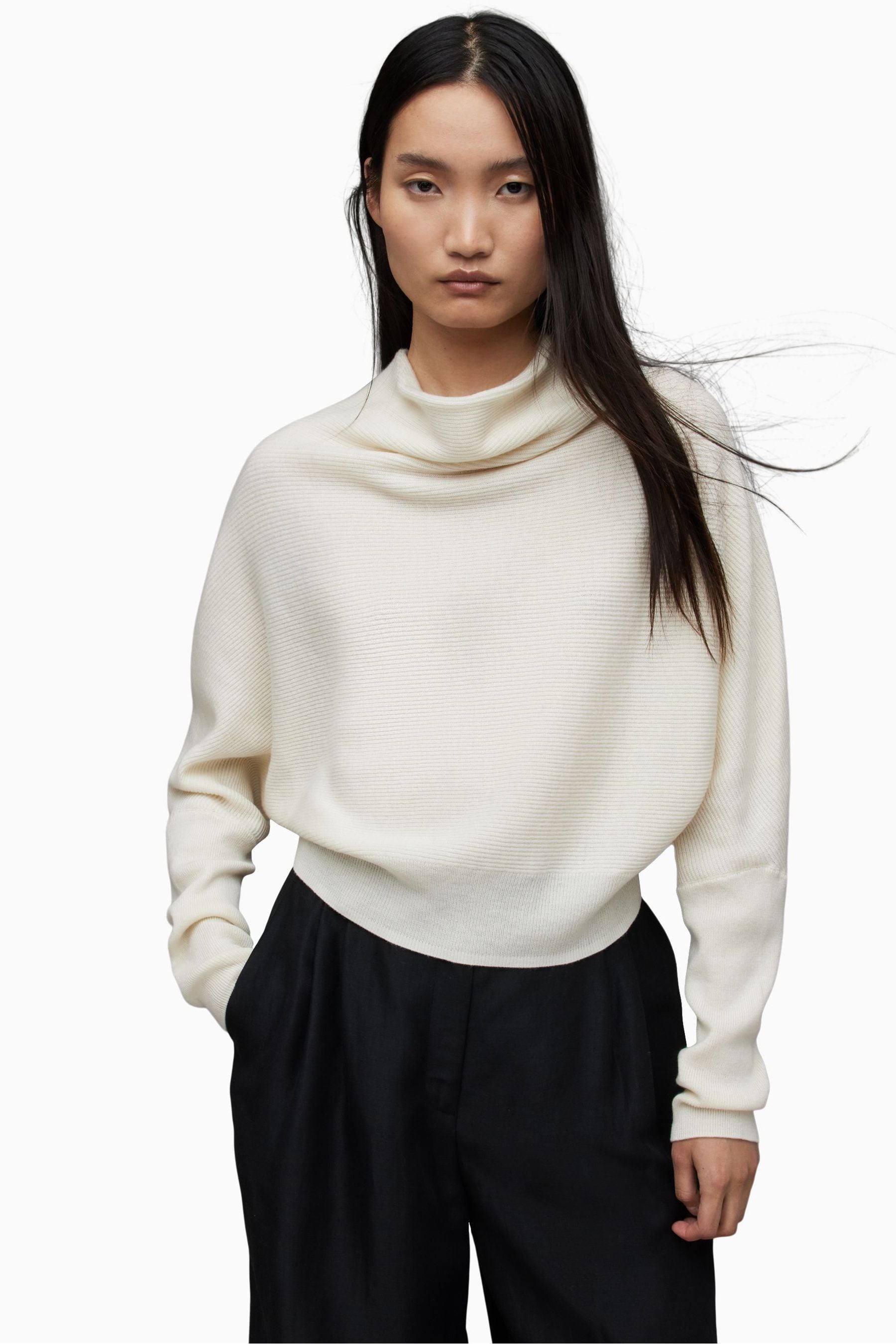 All saints ridley sweater white top