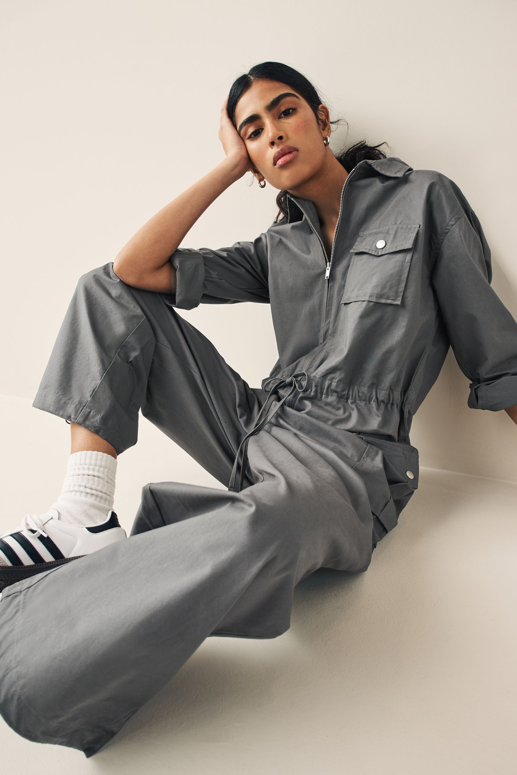 Grey boiler suit womens clearance