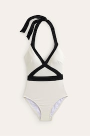 Boden Cream Kefalonia Halterneck Swimsuit - Image 5 of 6