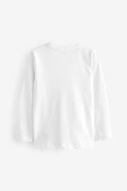 White Long Sleeve Plain T-Shirt (3mths-7yrs) - Image 2 of 3