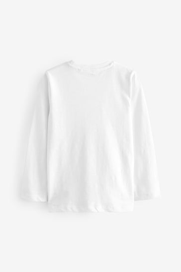 White Long Sleeve Plain T-Shirt (3mths-7yrs)