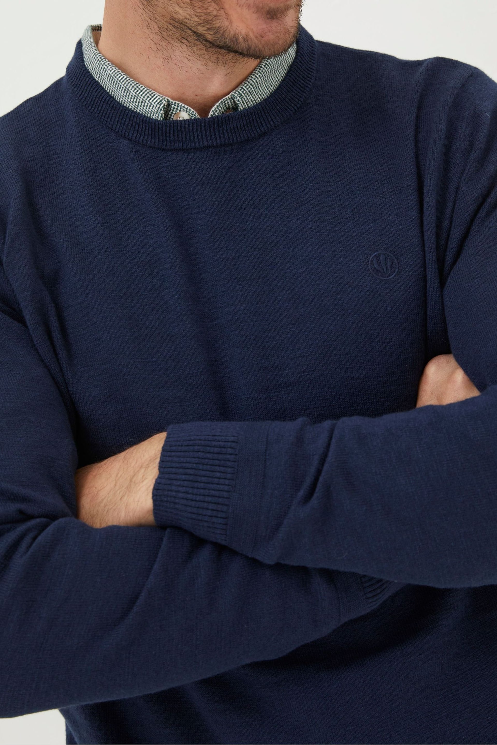 FatFace Blue Braunton Crew Jumper - Image 3 of 5