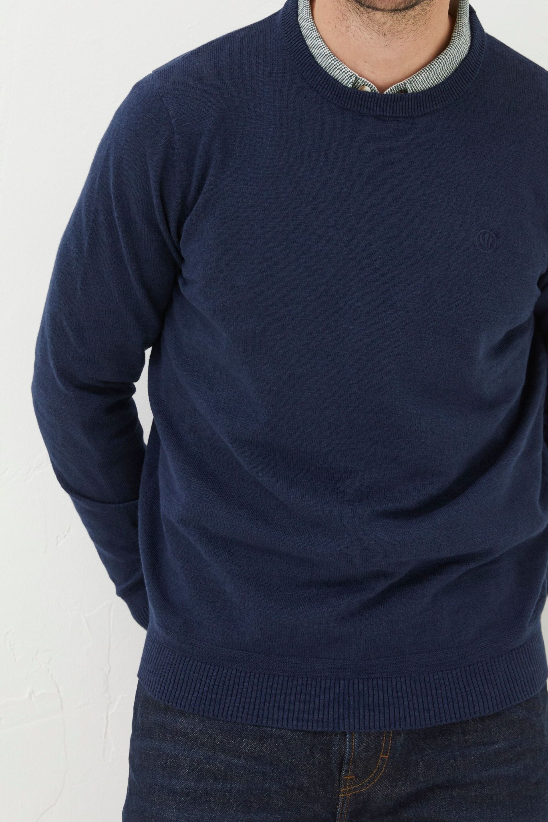 FatFace Blue Braunton Crew Jumper - Image 4 of 5