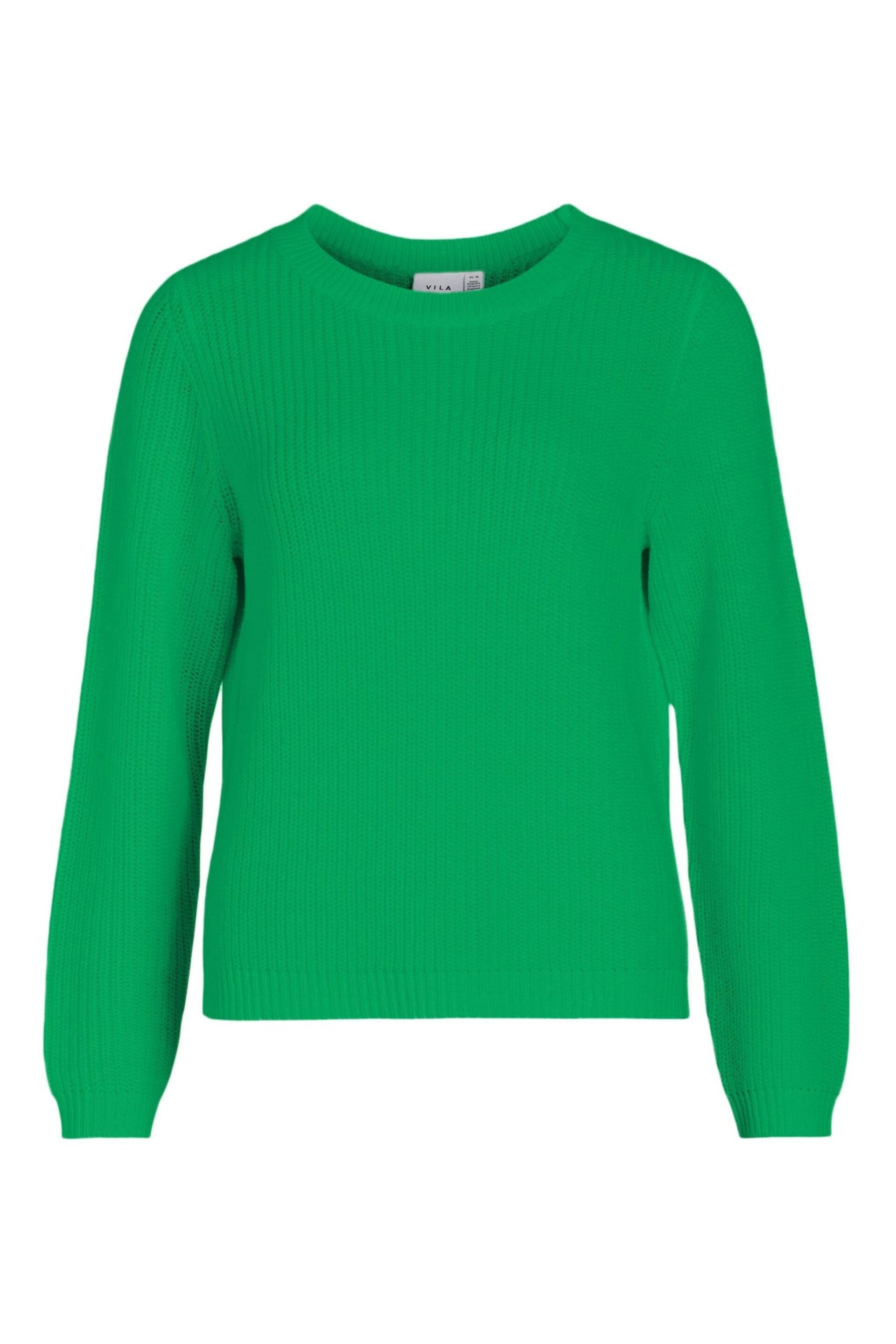 VILA Green Round Neck Cosy Knitted Jumper - Image 2 of 2