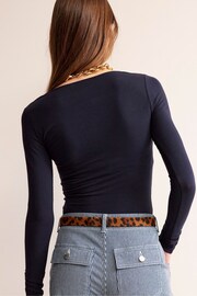 Boden Blue Double Layer Scoop Neck Long Sleeve T-Shirt - Image 2 of 5