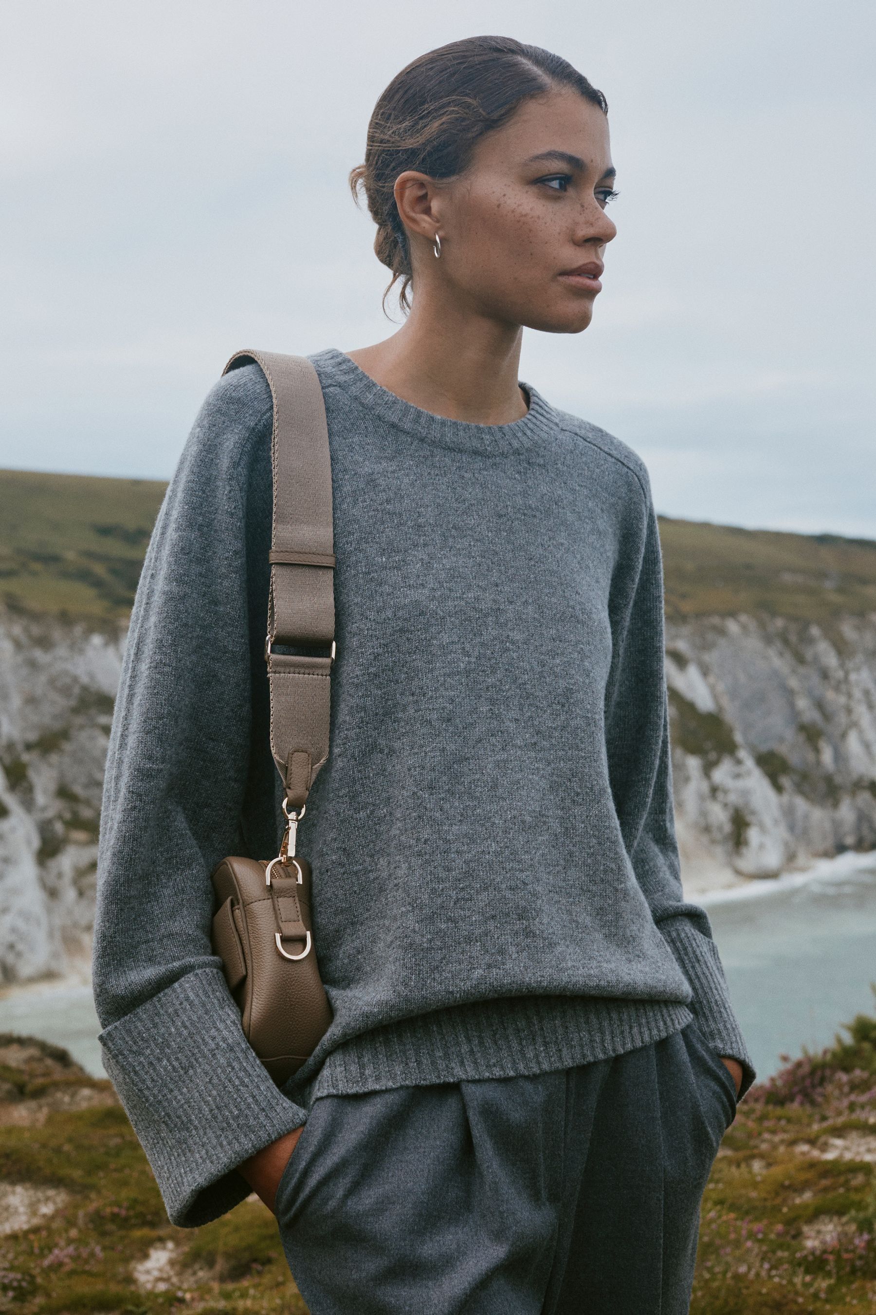 Buy Reiss Charcoal Laura Wool Cashmere Casual Fit Jumper from the Next UK online shop