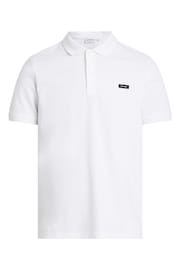 Calvin Klein White Slim Stretch Pique Polo Shirt - Image 4 of 6