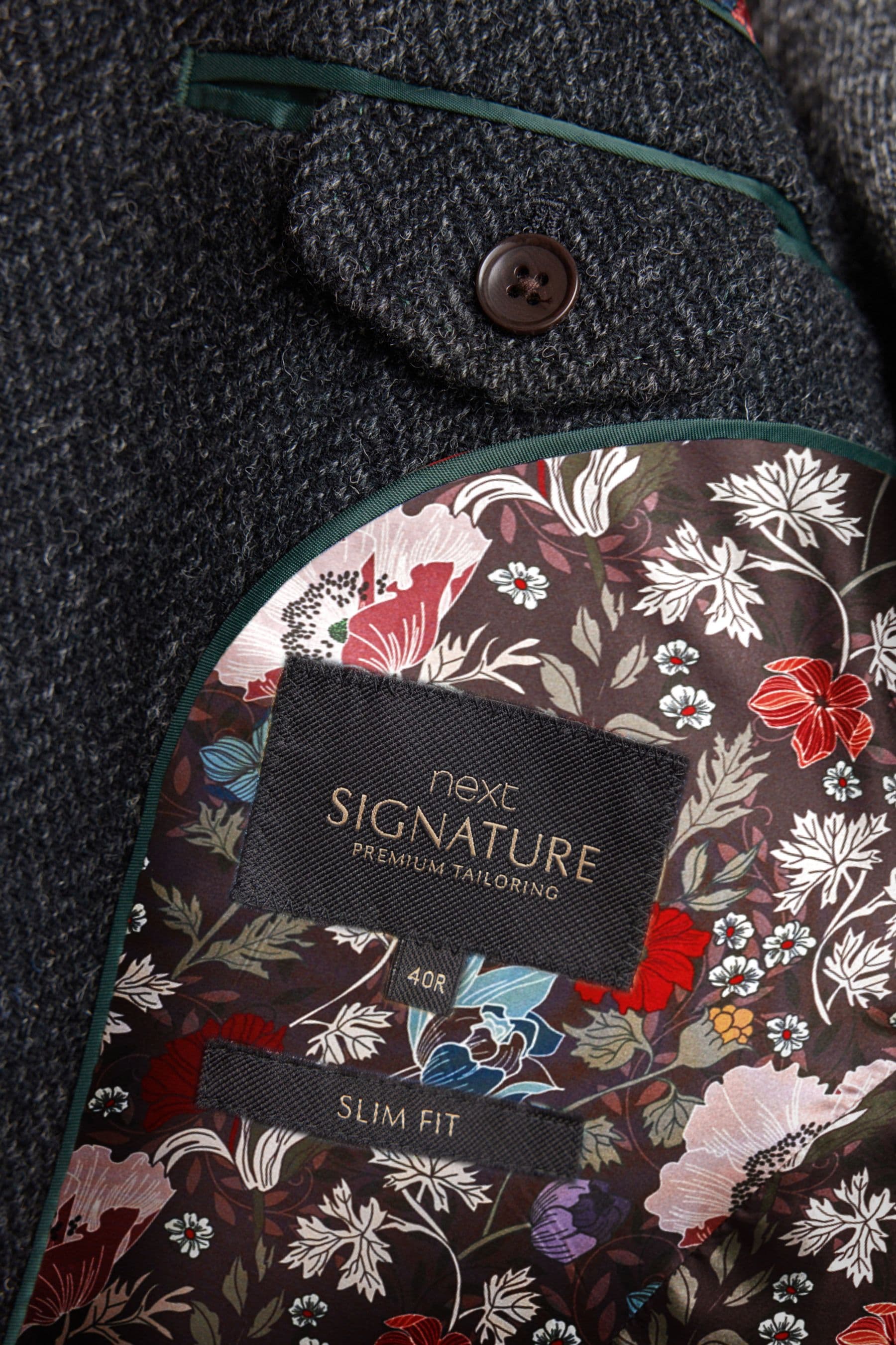Buy Charcoal Grey Signature Harris Tweed British Wool Blazer from Next Luxembourg