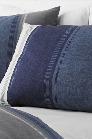 Fusion Blue/Beige Betley Duvet Cover and Pillowcase Set