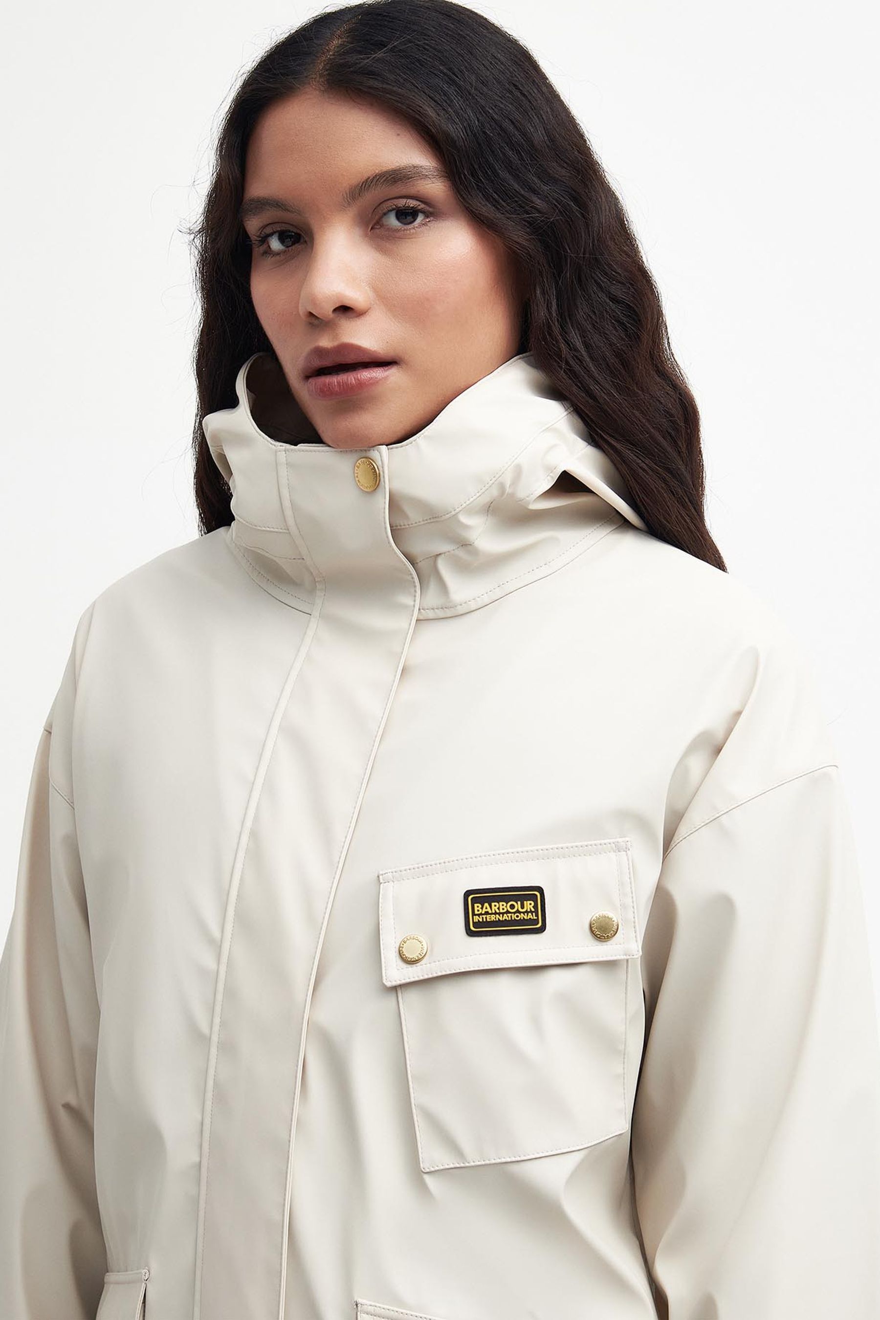 Barbour international jacket white deals
