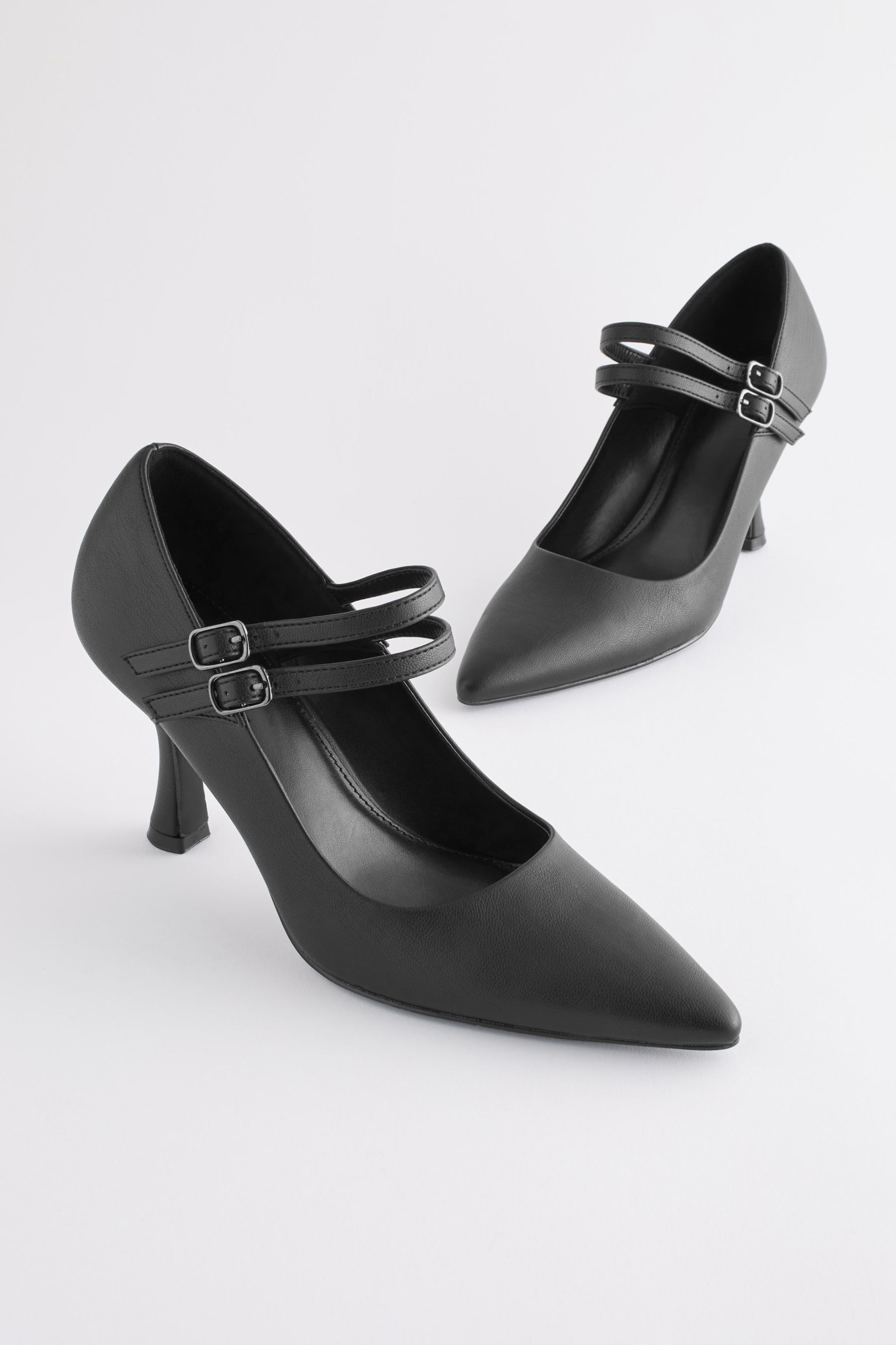 Black Forever Comfort® Point Toe Mary Jane Heel Shoes - Image 2 of 6