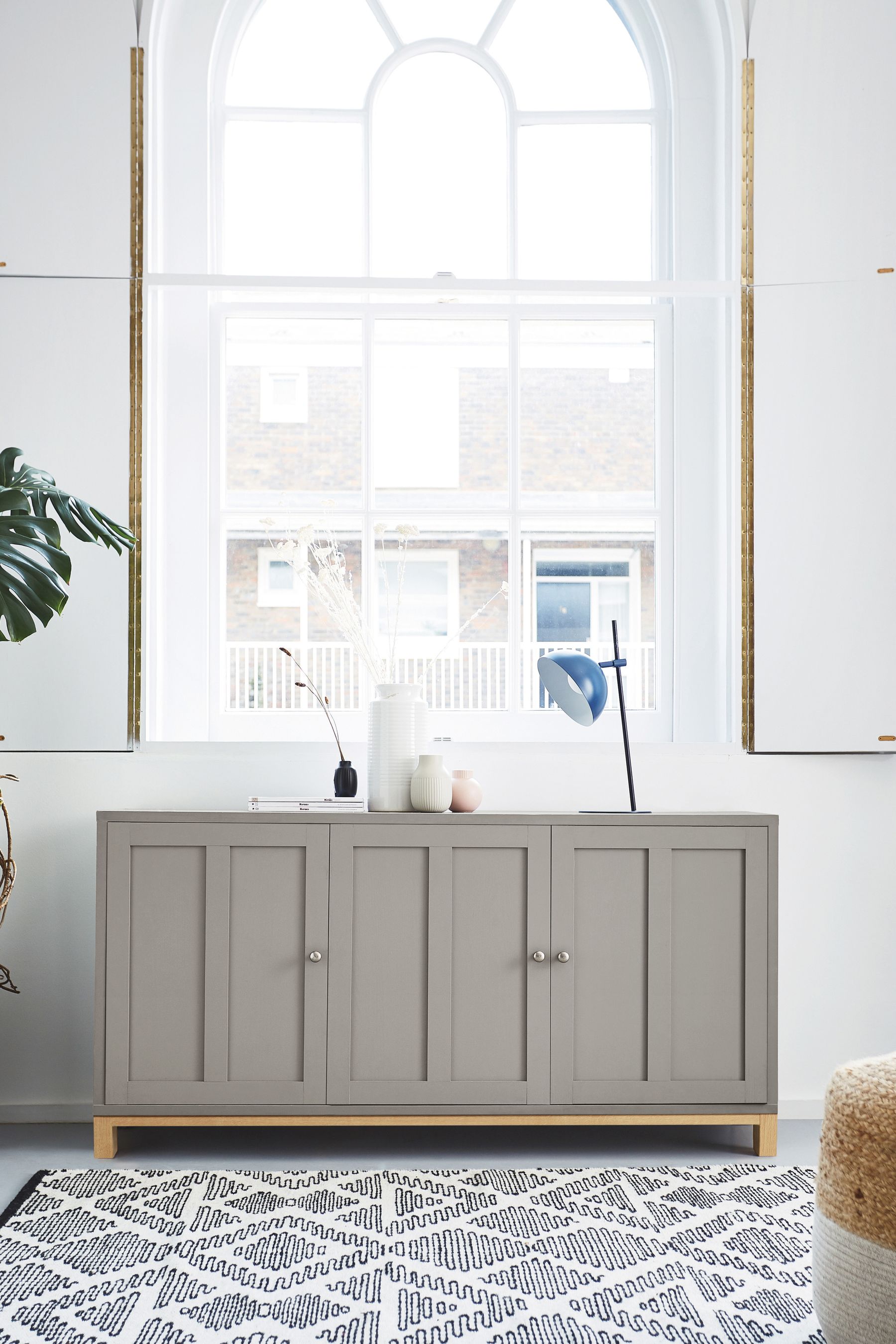 Dove Grey Malvern Oak Effect Large Sideboard
