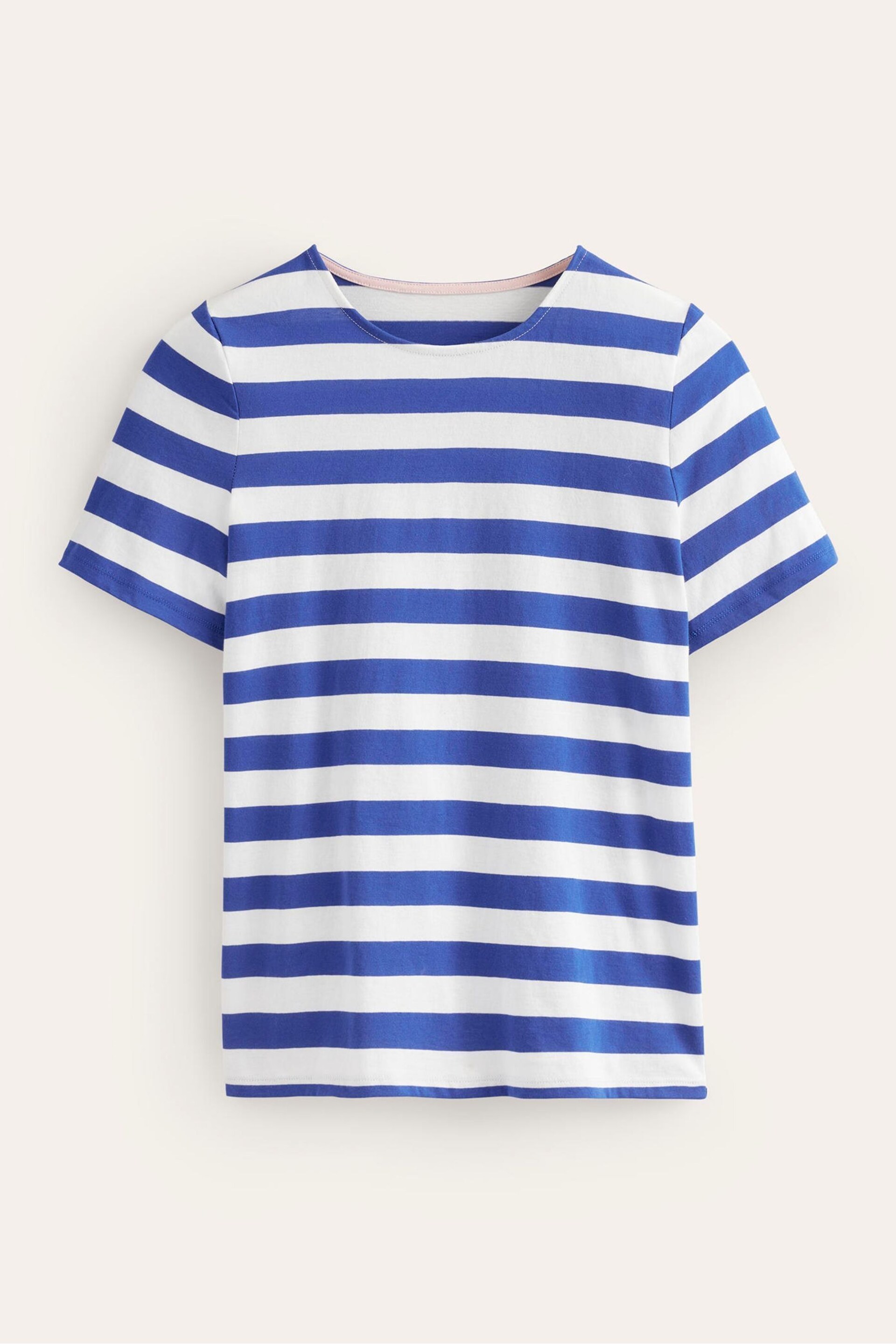 Boden Blue Bea Short Sleeve Breton T-Shirt - Image 5 of 5