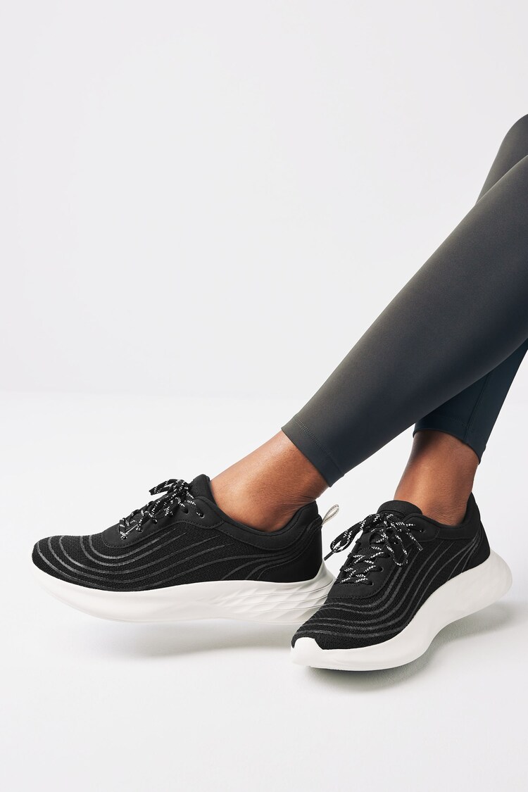Black Active Sports Gym Trainers - Image 1 of 9
