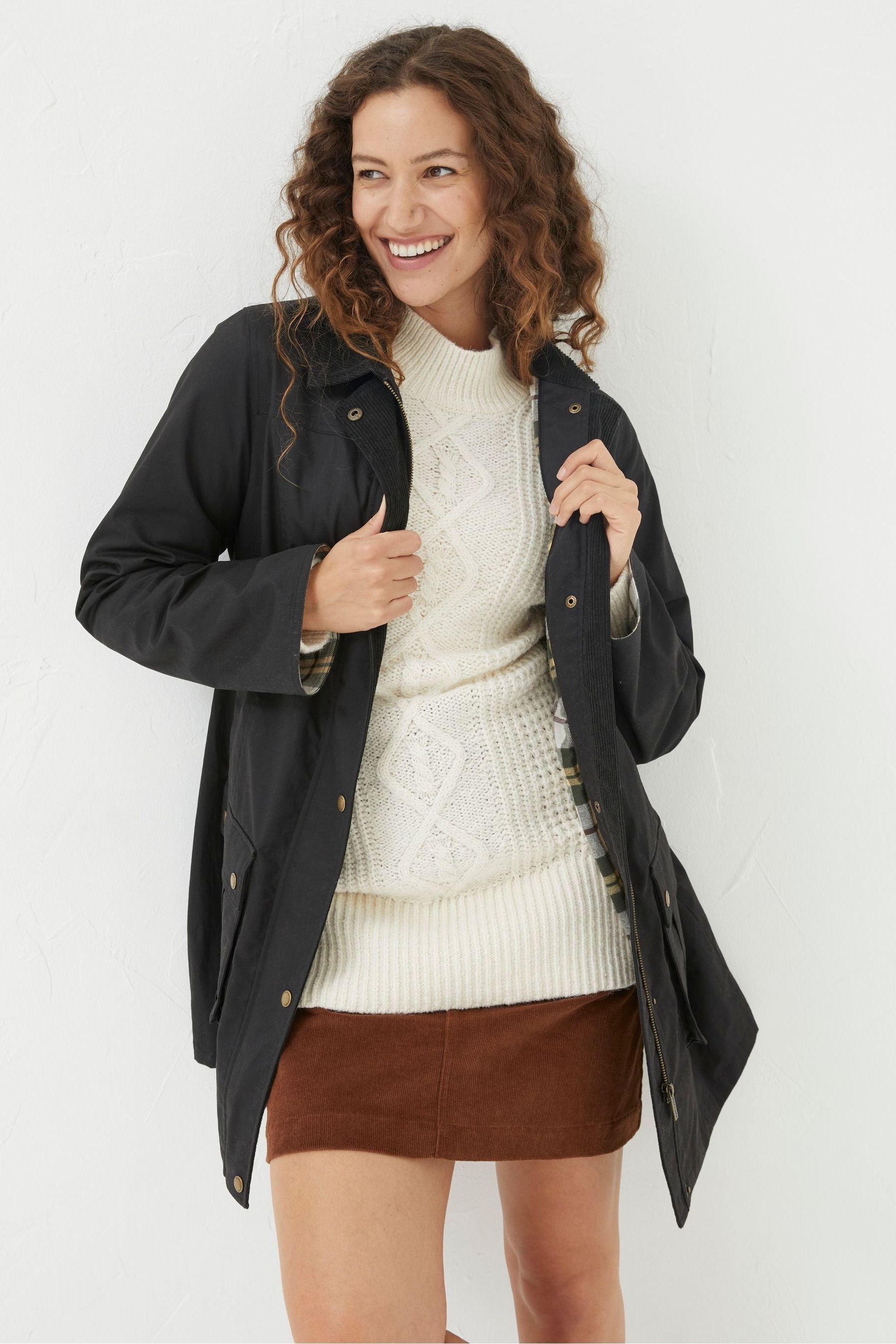 Fat face womens wax jacket top