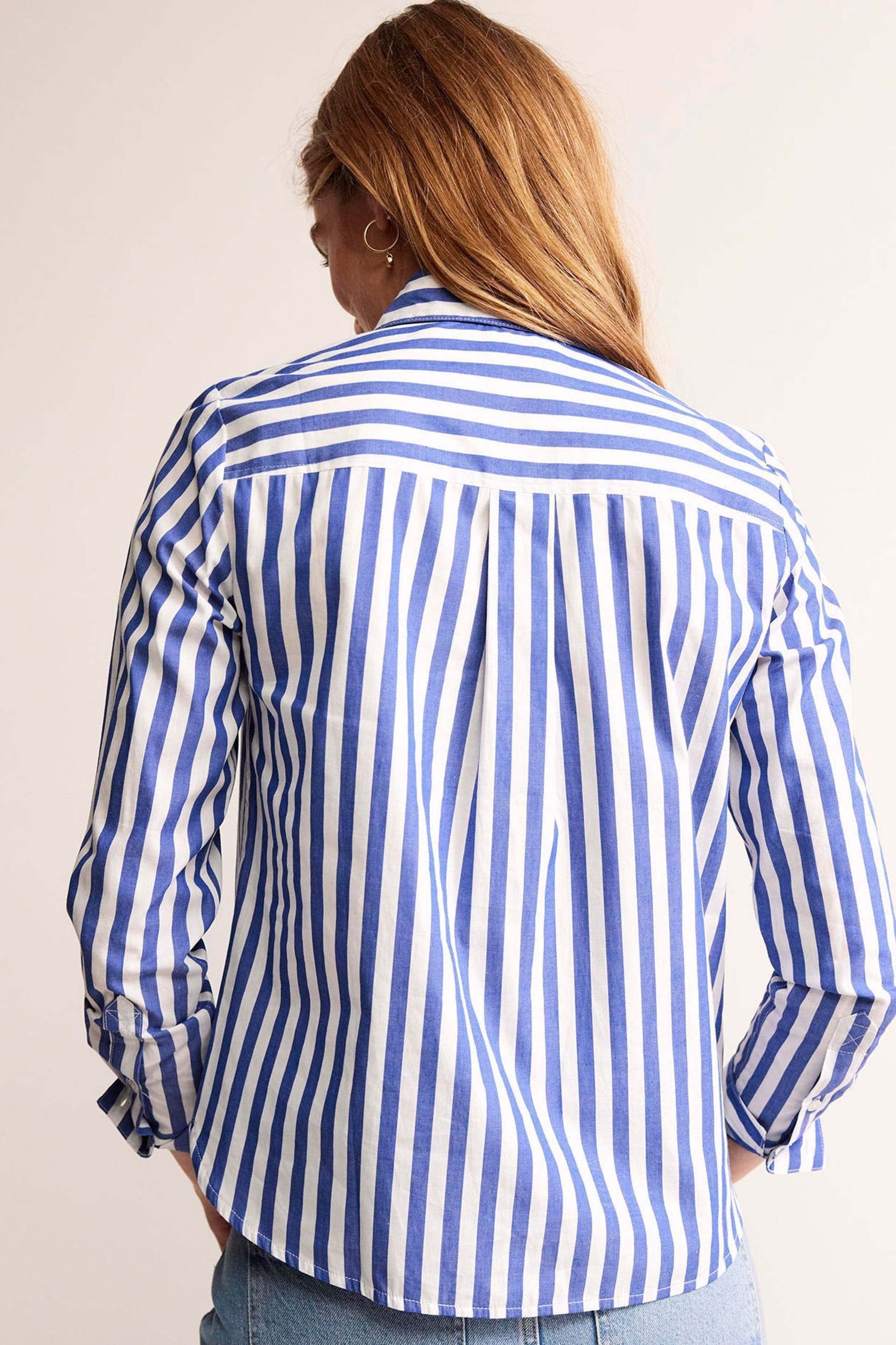 Boden Blue Sienna Cotton Shirt - Image 2 of 6