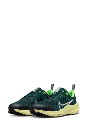 Nike Green Air Zoom Pegasus 40 Youth Running Trainers