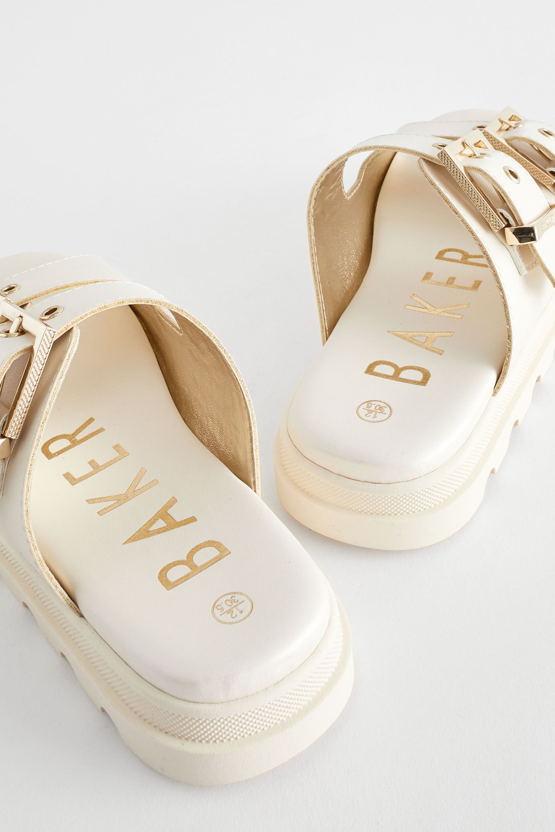 Buy Baker by Ted Baker Girls Satin Footbed Buckled Sandals from Next Luxembourg