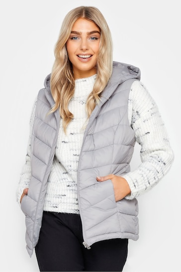 M&Co Grey Short Quilted Gilet