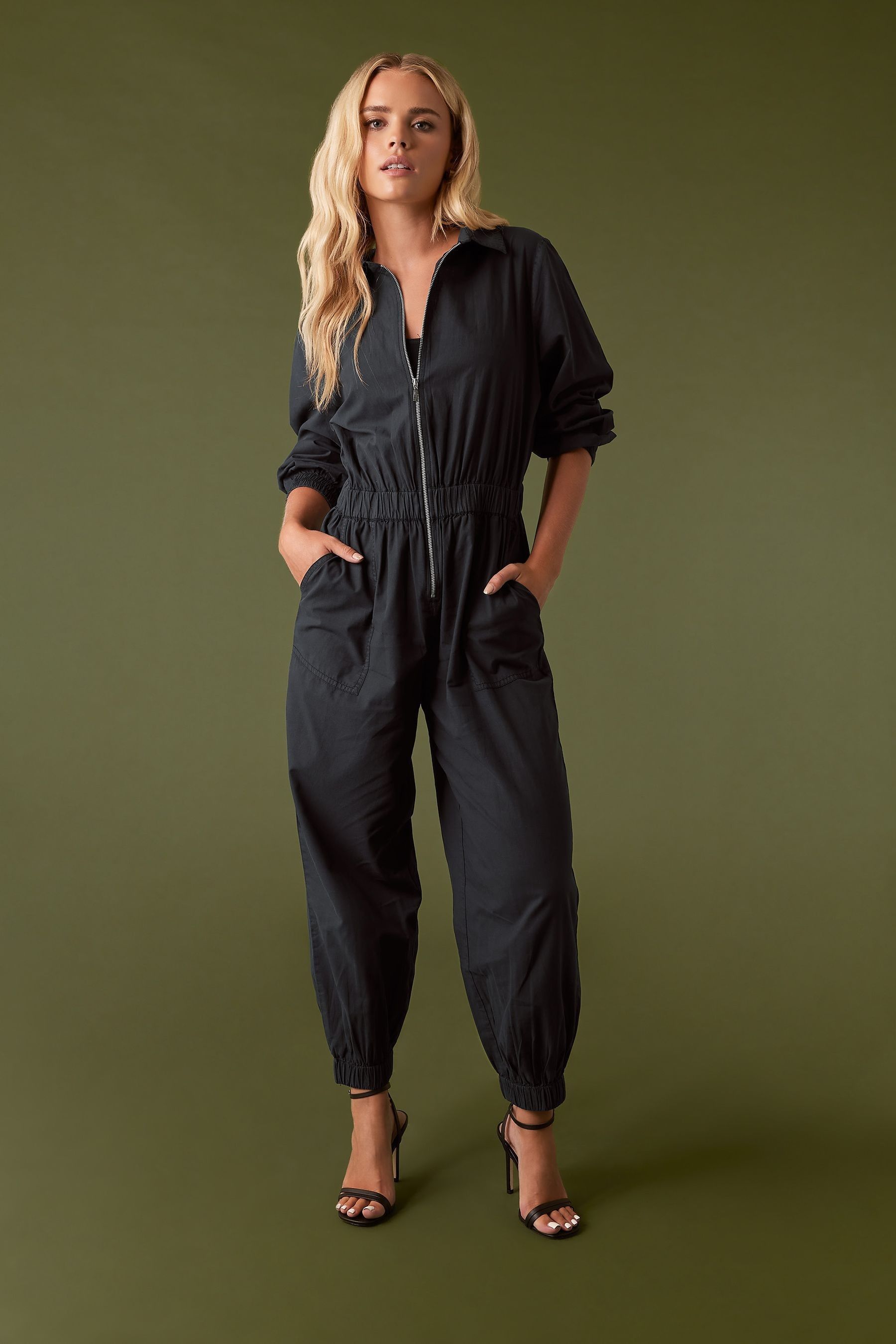 Petite silk jumpsuit sales