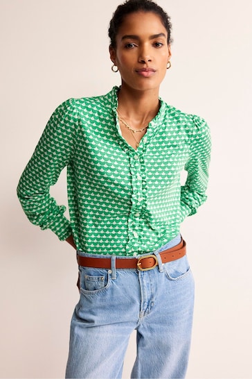 Boden Green Caroline Jersey Shirt