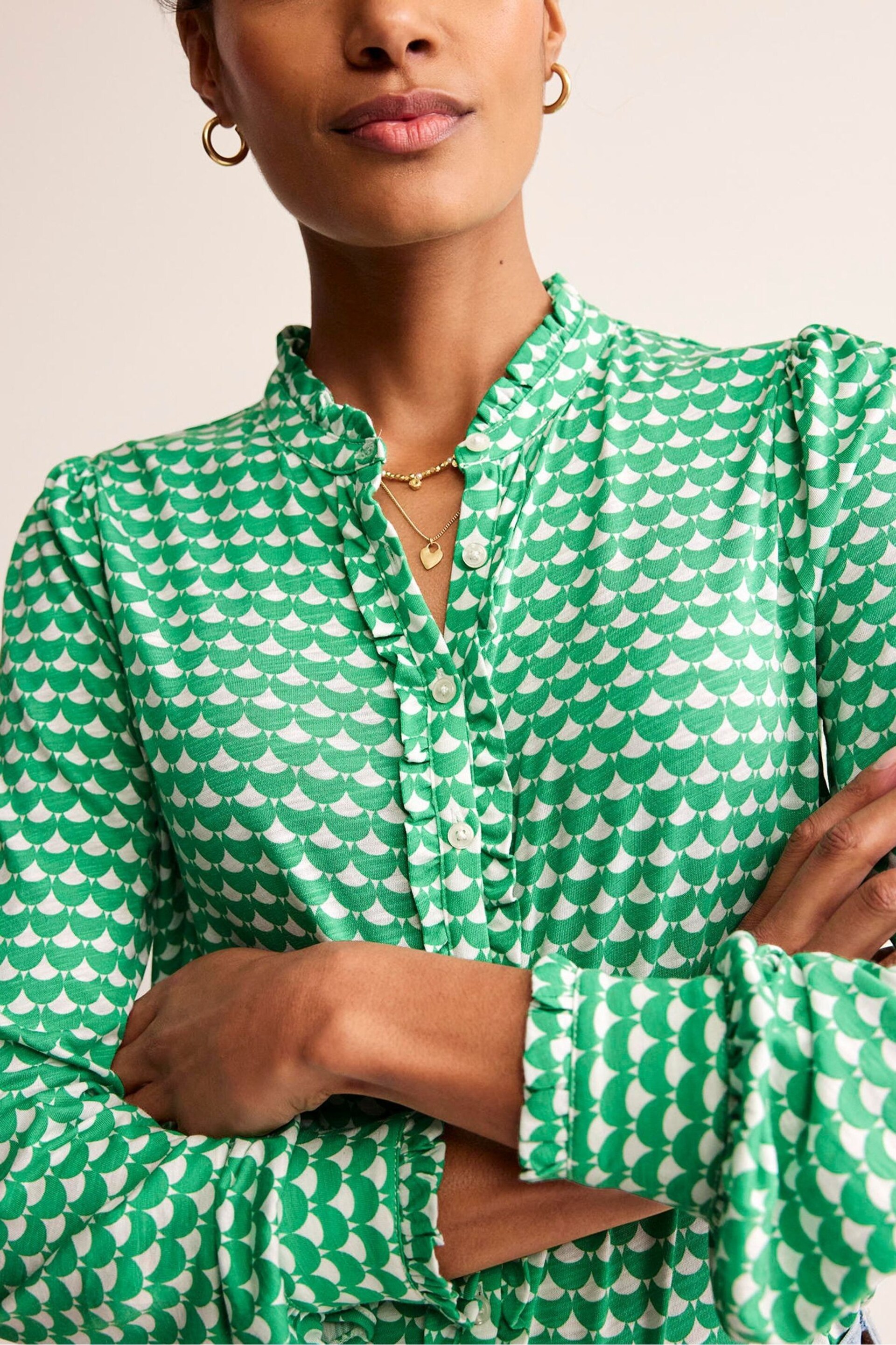 Boden Green Caroline Jersey Shirt - Image 2 of 5