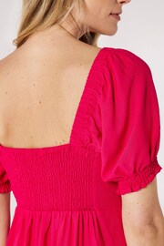 Apricot Pink Tie Detail Milkmaid Midaxi Dress - Image 5 of 5