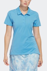 adidas Golf Bright Blue Performance Ultimate365 Solid Short Sleeve Polo Shirt - Image 1 of 5