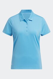 adidas Golf Bright Blue Performance Ultimate365 Solid Short Sleeve Polo Shirt - Image 5 of 5