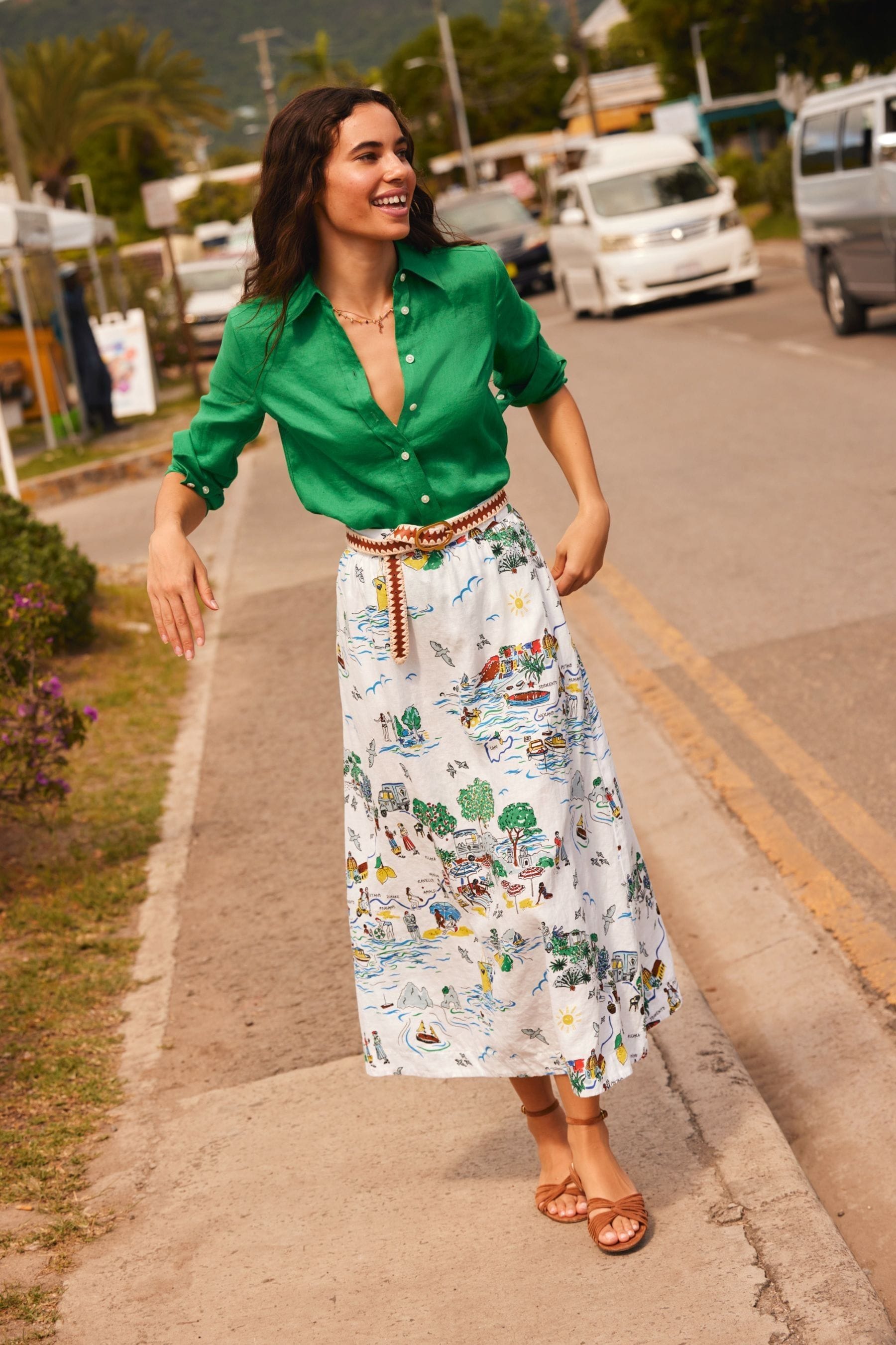 Boden linen tops cheap