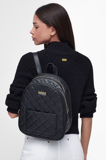 Barbour® International Uxbridge Quilted Black Backpack