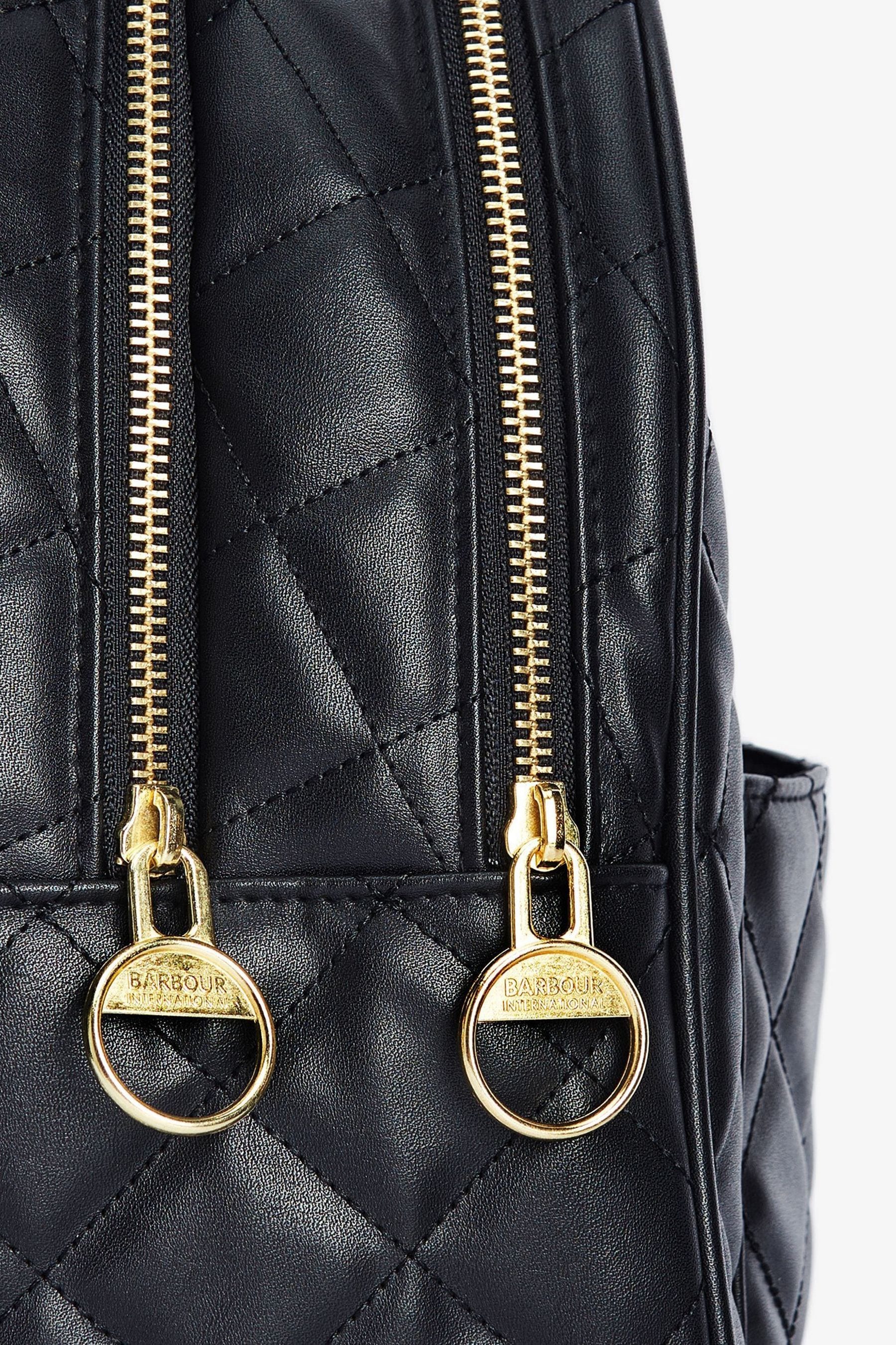 Buy Barbour International Uxbridge Quilted Black Backpack from